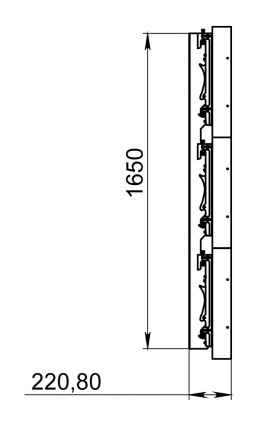 Настенная, Настенная видеостена 5х3 под Orion 4211 с кронштейном откидного типа