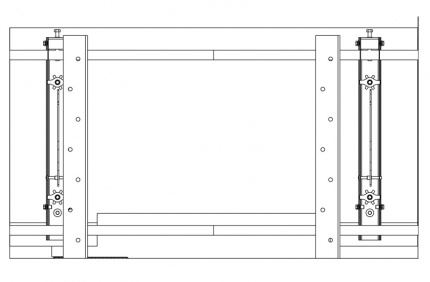 Распорная, Распорная видеостена 4x3 под Samsung 460UT-2 с кронштейном откидного типа