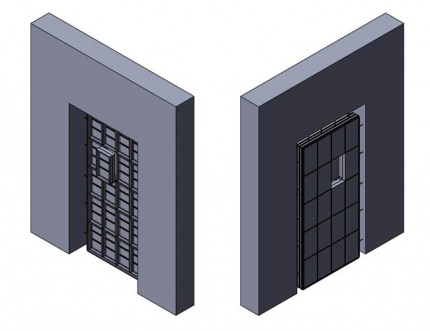 Распорная, Распорная видеостена 4x5 под Sharp PN-V601 в витрину (портретная ориентация)