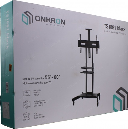 Стойки для презентаций, Мобильная стойка под телевизор ONKRON TS1881 Black