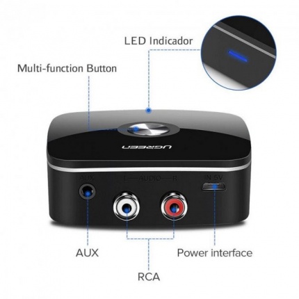 Bluetooth-адаптеры/Трансмиттер, Bluetooth 5.0 приемник звука Ugreen 30445E