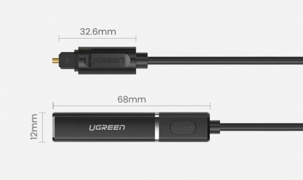Bluetooth-адаптеры/Трансмиттер, Передатчик звука Bluetooth 5.0 Ugreen CM150 Optical jack